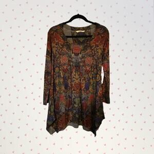 Soft Surroundings, XS | Tunic Paisley Floral Print Scoop Neck